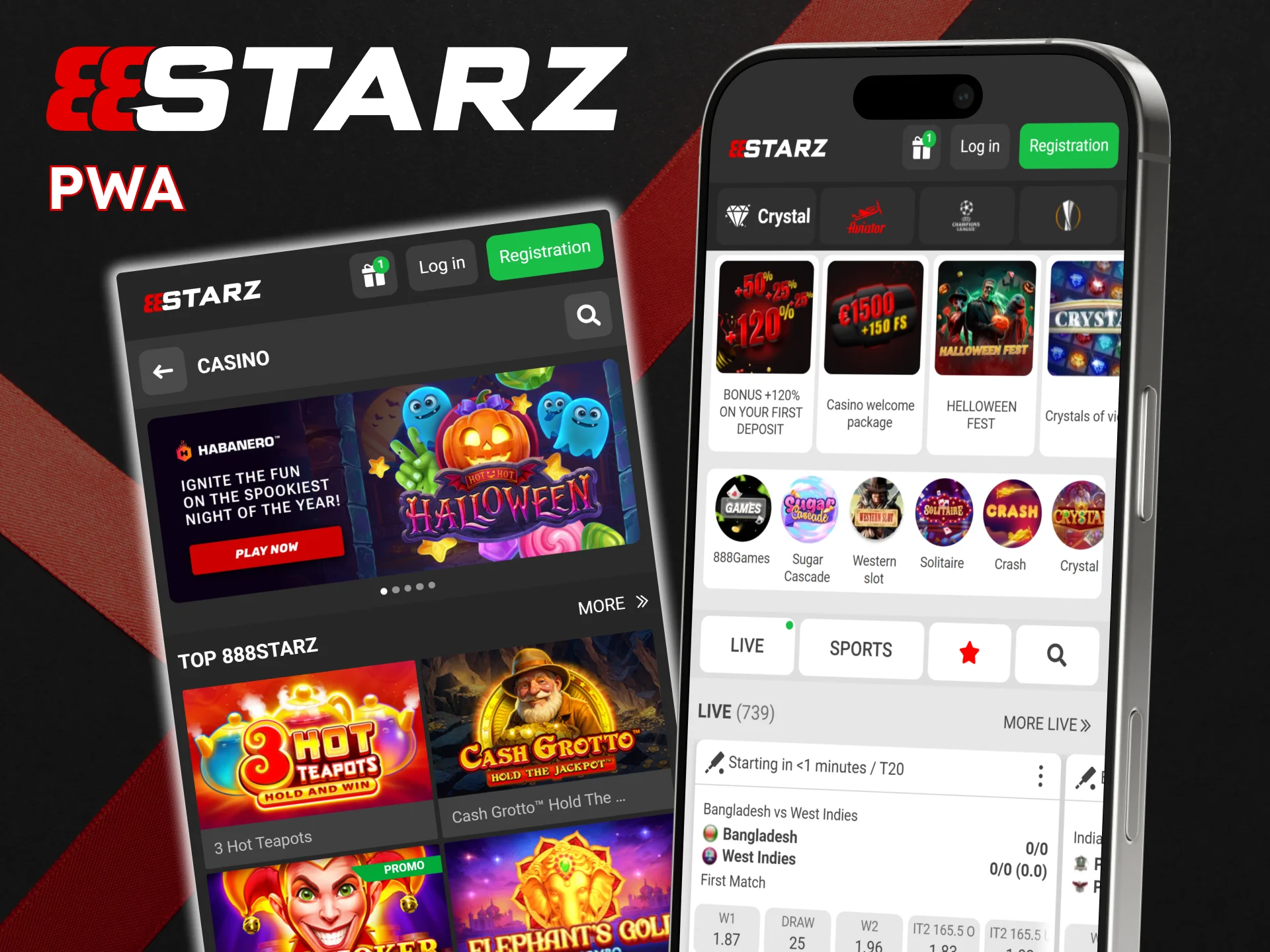 Use the PWA version of the 888Starz website.