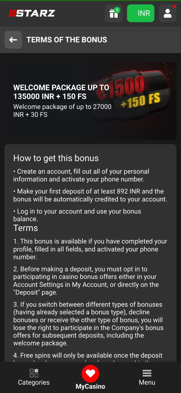 Claim 888Starz casino bonus before live play.